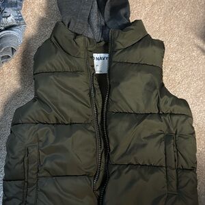 Old Navy Olive Puffer Vest